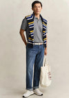 Gant 2 Tone Polo Shirt, Evening Blue