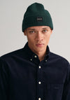 Gant Unisex Ribbed Knit Beanie, Tartan Green