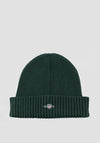 Gant Unisex Ribbed Knit Logo Beanie, Tartan Green