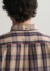 Gant UT Archive Poplin Check Shirt, Dark Khaki