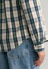 Gant UT Archive Poplin Check Shirt, Eggshell
