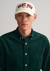 Gant UT Corduroy Shirt, Tartan Green