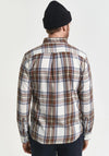 Gant Windblown Flannel Check Shirt, Cream Multi