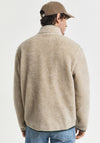Gant Wool Full Zip Fleece, Beige