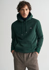 Gant Shield Hoodie, Tartan Green