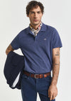 Gant Shield Pique Polo Shirt, Jeans Blue