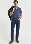 Gant Shield Pique Polo Shirt, Jeans Blue