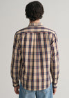 Gant UT Archive Poplin Check Shirt, Dark Khaki