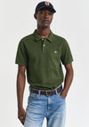 Gant Shield Pique Polo Shirt, Country Green