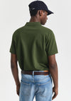 Gant Shield Pique Polo Shirt, Country Green