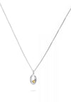 Garret Mallon Embrace Heart Pendant Necklace, Silver