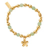ChloBo In Bloom Forget Me Not Aventurine Bracelet, Gold