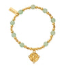 ChloBo In Bloom Sparkling Bloom Aventurine Bracelet, Gold