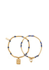 ChloBo Set of Two Celebrate Sodalite Bracelets, Gold