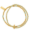Chlobo In Bloom Wisteria Aventurine Set of 2 Bracelets, Gold