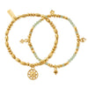 ChloBo In Bloom Harmony Aventurine Set of 2 Bracelets, Gold
