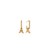 ChloBo Guidance Rectangular Hoop Earrings, Gold