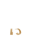 ChloBo Large Ridge Hoop Earrings, Gold