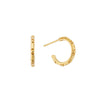 ChloBo In Bloom Art Deco Semi Hoop Earrings, Gold