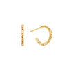 ChloBo In Bloom Art Deco Semi Hoop Earrings, Gold