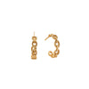 ChloBo Figaro Chain Huggie Hoops, Gold