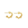 ChloBo Heart Ray Hoop Earrings, Gold