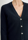 Gerry Weber Star Button Up Knit Cardigan, Navy