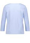 Gerry Weber V-Neck Satin Feel Top, Blue