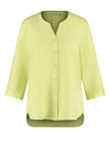 Gerry Weber Linen Buttoned Blouse, Lime Green