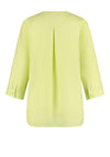 Gerry Weber Linen Buttoned Blouse, Lime Green