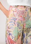 Gerry Weber Botanical Linen Trousers, Multi Coloured