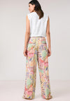 Gerry Weber Botanical Linen Trousers, Multi Coloured
