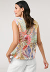 Gerry Weber Botanical Print V Neck Vest, Multi Coloured