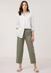 Gerry Weber Linen Straight Leg Trousers, Green