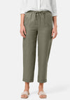 Gerry Weber Linen Straight Leg Trousers, Green