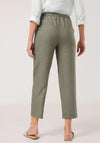 Gerry Weber Linen Straight Leg Trousers, Green