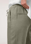 Gerry Weber Linen Straight Leg Trousers, Green