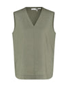Gerry Weber V Neck Linen Vest, Green