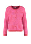 Gerry Weber Geometric Floral Print Cardigan, Pink and Red