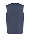 Gerry Weber V Neck Linen Vest, Navy