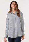 Gerry Weber Striped Shirt, White and Navy