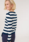 Gerry Weber Striped Embellished Sweater, Navy and White