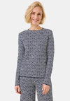 Gerry Weber Chevron Print Jumper, Navy