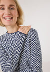 Gerry Weber Chevron Print Jumper, Navy