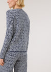 Gerry Weber Chevron Print Jumper, Navy