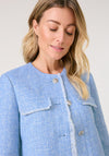 Gerry Weber Tweed Buttoned Jacket, Blue