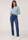 Gerry Weber Straight Leg Jeans, Mid Blue