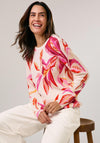 Gerry Weber Floral Print Jumper, Pink Multi