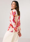 Gerry Weber Floral Print Jumper, Pink Multi