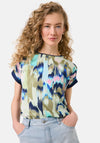 Gerry Weber Abstract Print Top, Navy Multi